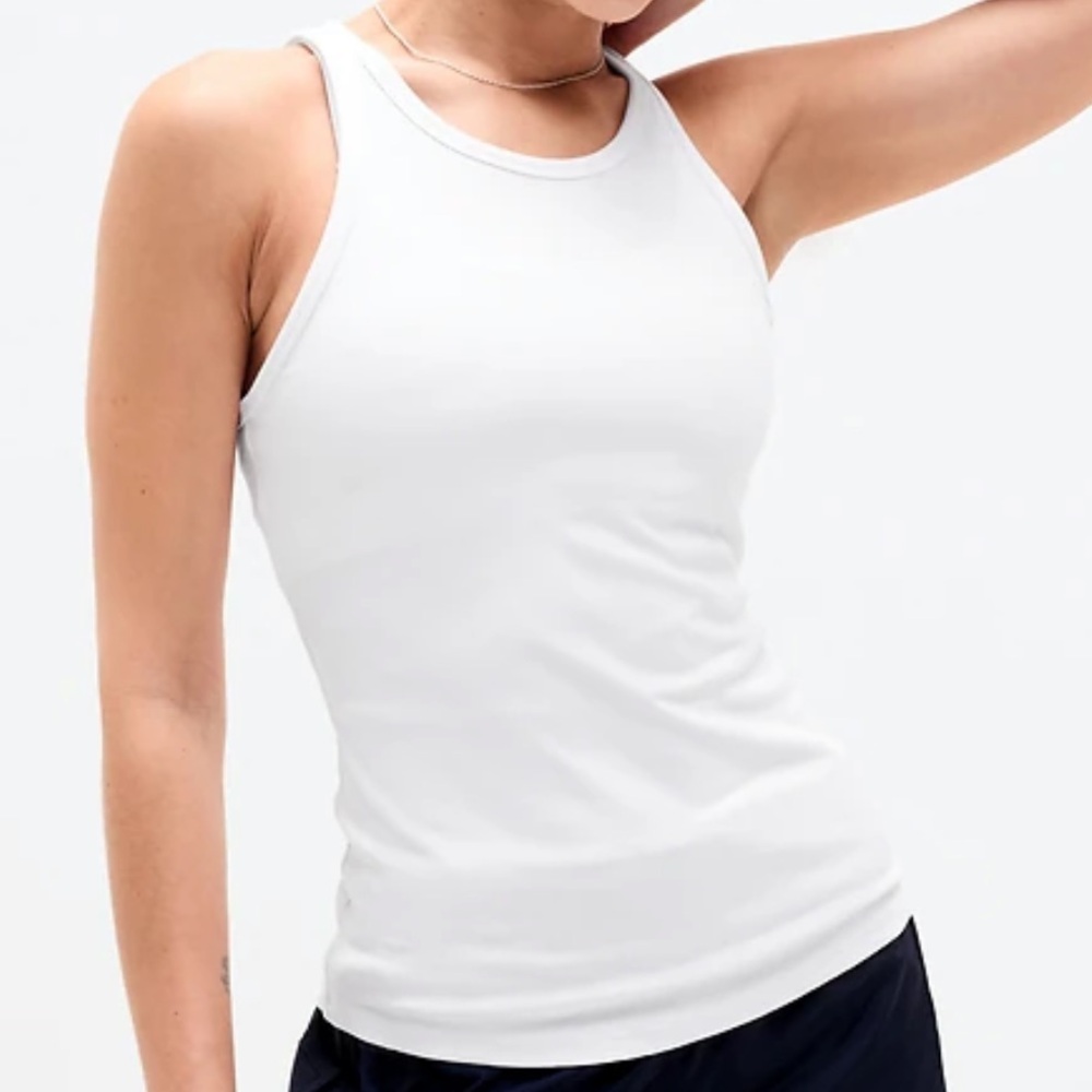 NWOT Signature Rib Tank- White - Picture 4 of 5